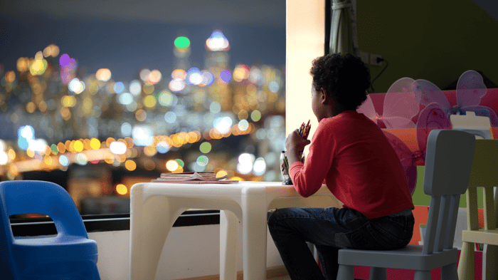 Kid bored with stay-at-home restrictions